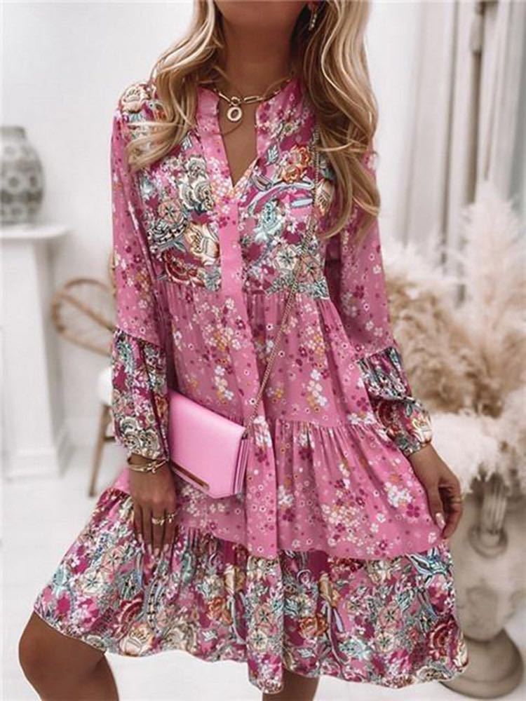 Casual Floral Print Dresses Fo - огляд і ціна Summer Zara