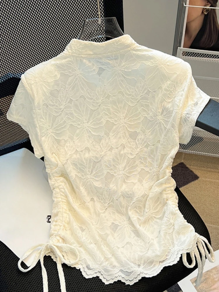 Chinese Styl Shirts Stand Neck - огляд і ціна Summer Clothing Drawing
