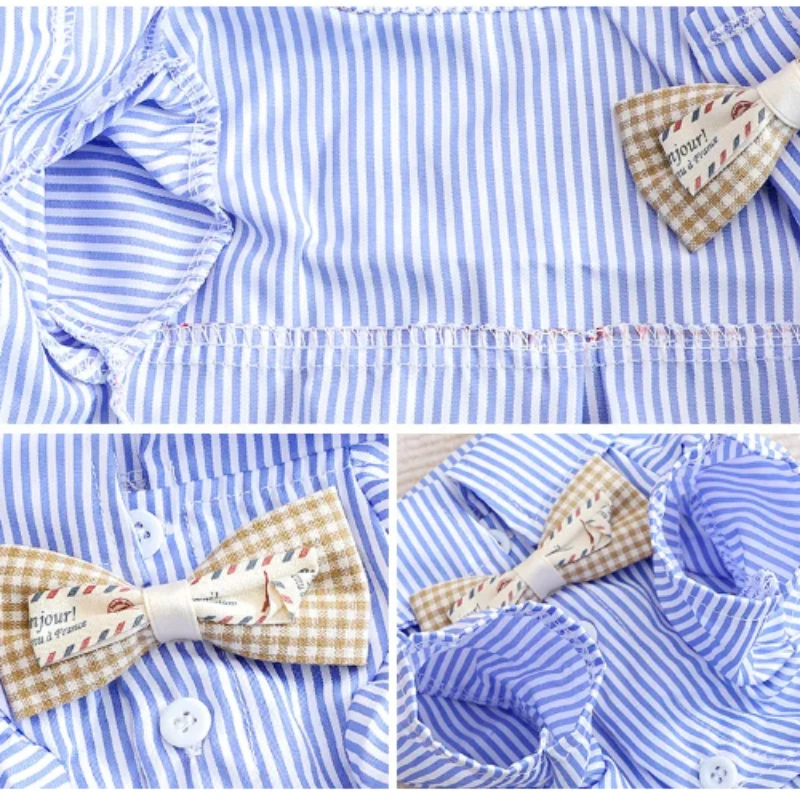 Pet Dog Clothes Bowknot Stripe - огляд і ціна Summer Clothing Wholesale
