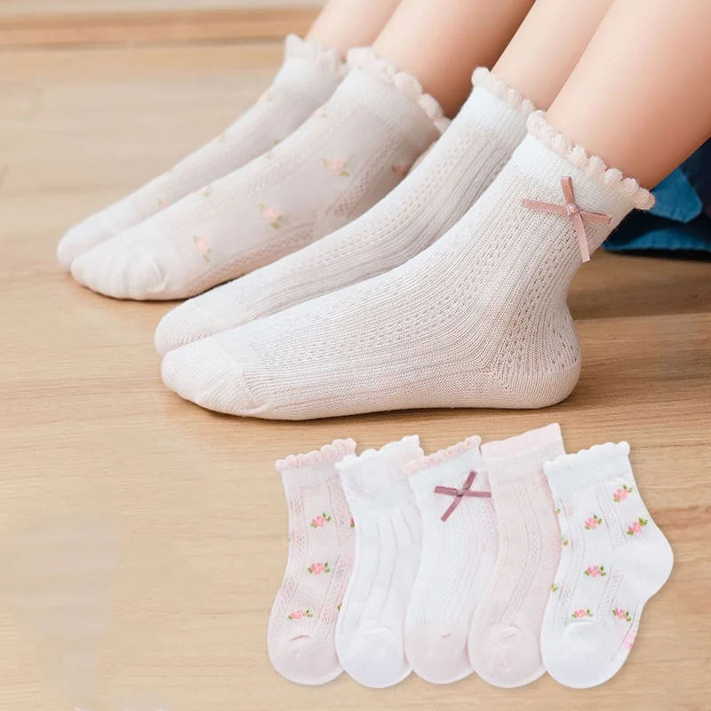 Kids Socks 5 Pairs/Lot Spring  - огляд і ціна Summer Clothing Baby Girl