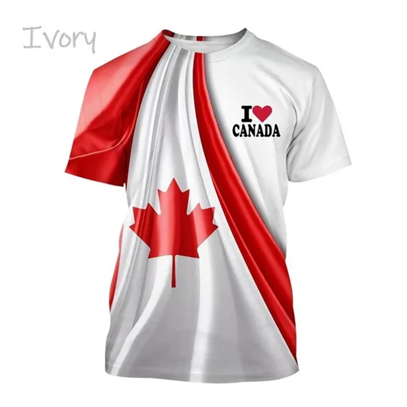 I Love Canada Flag Graphic T S - огляд і ціна Summer Clothing Women Canada